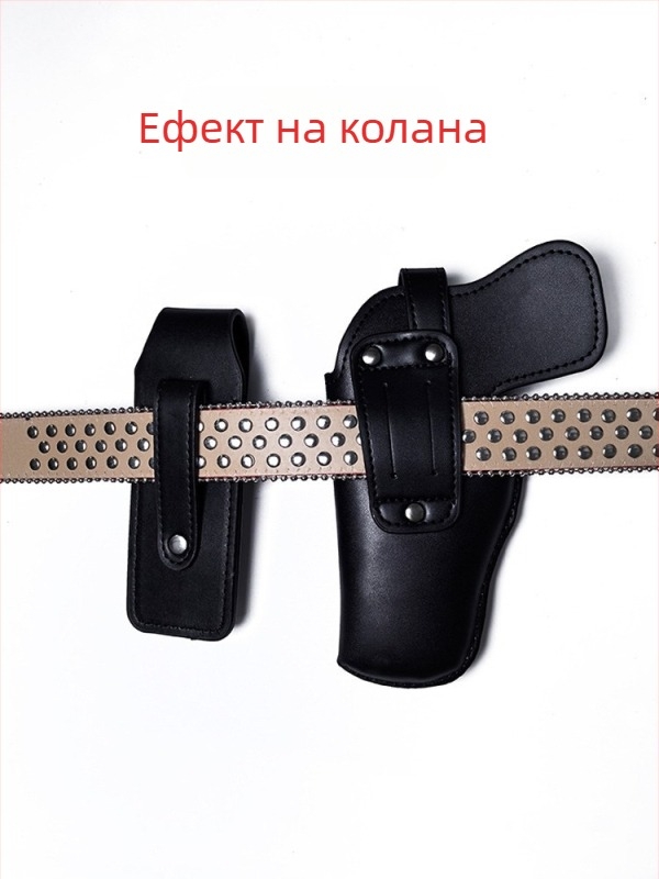 Кожен кобур за колан за пистолет, за лява и дясна ръка, съвместим с 92G и Glock 17/19, бързо изтегляне, тактически използване на открито.