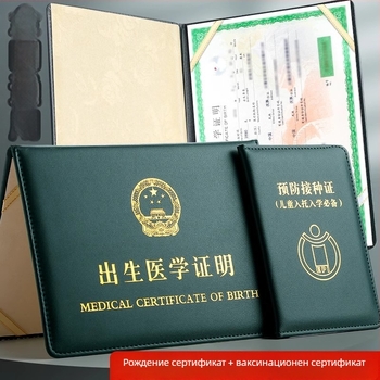 Държател за медицинско свидетелство за раждане - Burrad, PU кожа, модерен и минималистичен стил