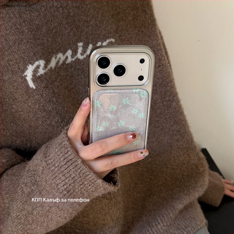 Защитен калъф в стил KPPins с флорална шарка за iPhone 17 Pro и 17 Pro Max