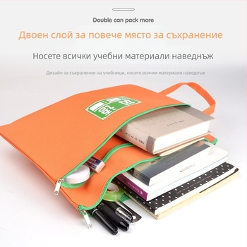 A4 файл чанта за документи с цип, Oxford платно, наклонен кант, 600D дебелина