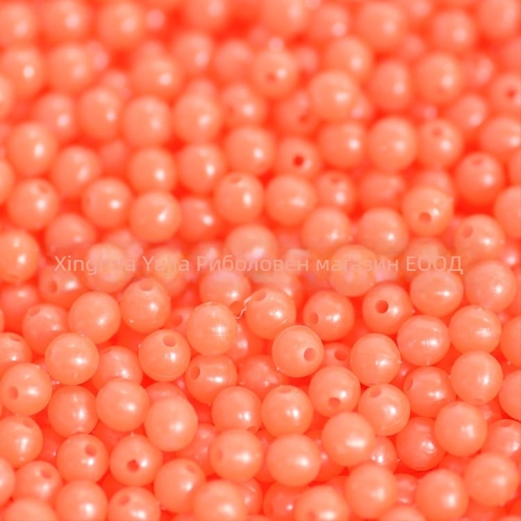 Светещи риболовни мъниста, кръгла форма, пластмасов материал, пакет от 1000 броя