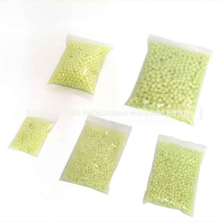 Светещи риболовни мъниста, кръгла форма, пластмасов материал, пакет от 1000 броя
