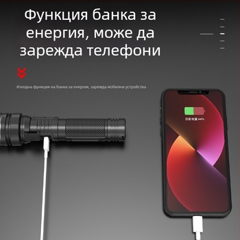 Фенер с ултраяр зум светлина, LED чип Clowicsr, LED тип LED, напрежение ≤36V, алуминиев корпус