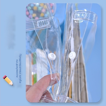 Прозрачна PVC чанта за документи с щракване, за ученици, изпити и домашна работа