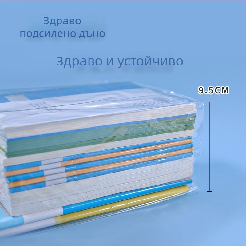 Прозрачна PVC чанта за документи с щракване, за ученици, изпити и домашна работа