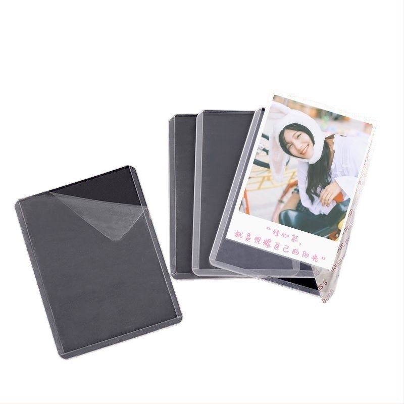 Държач за карти PVC - прозрачен, вертикален, твърд корпус, двустранно ламиниран (Корейска версия)