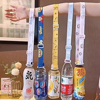 Каишка за бутилка вода с държач за карта, полиестер, модерен стил