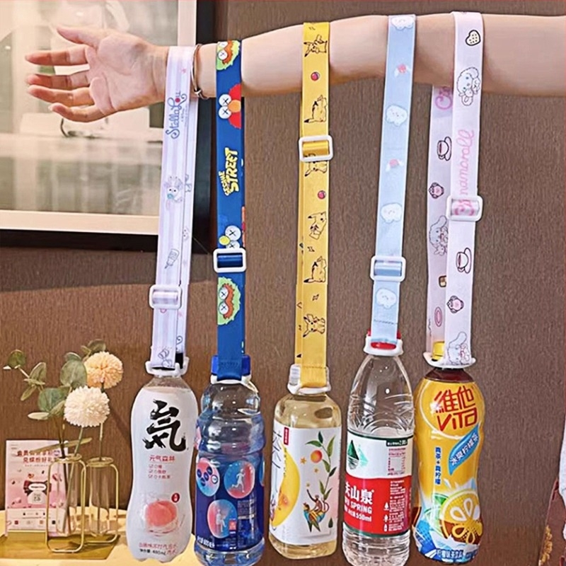 Каишка за бутилка вода с държач за карта, полиестер, модерен стил