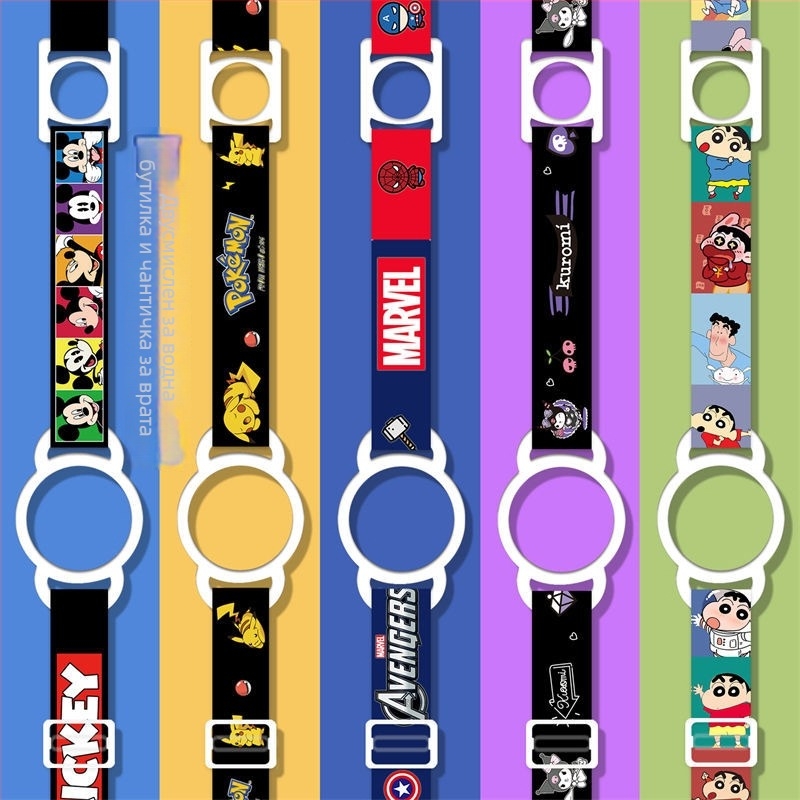 Каишка за бутилка вода с държач за карта, полиестер, модерен стил