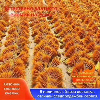 Букет сушени клонки с пшенични уши — Тип: Клонки; Категория: Сушени тревни цветя; Внос: Не е внесено; Вид: Консултация; Боядисано: Да