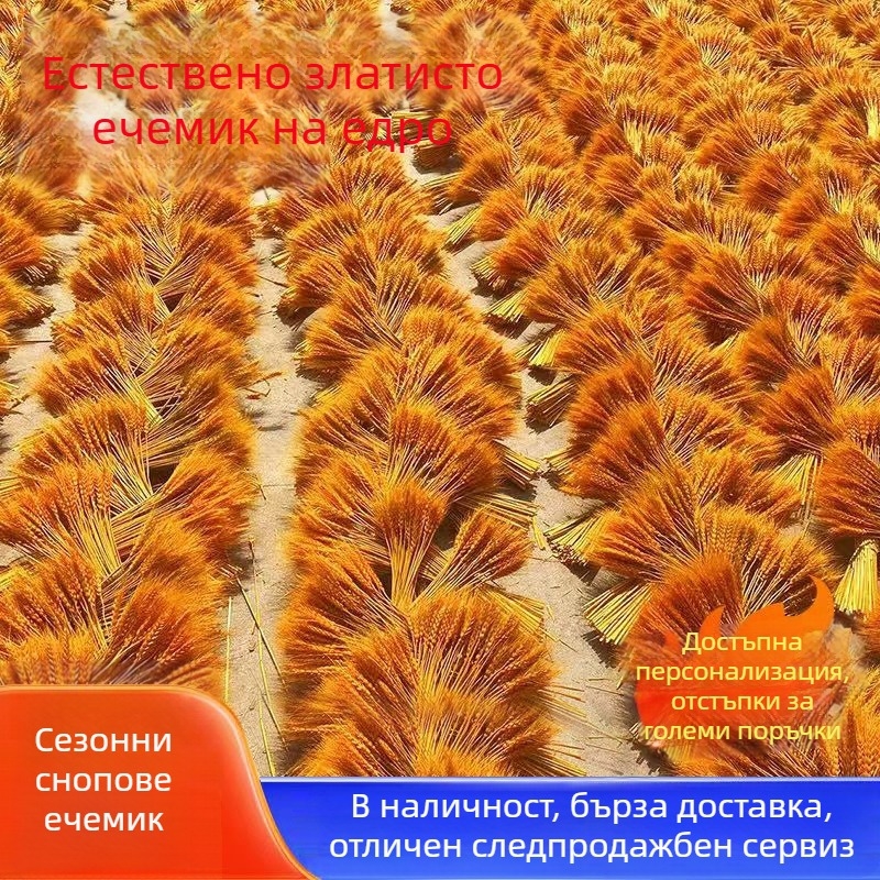 Букет сушени клонки с пшенични уши — Тип: Клонки; Категория: Сушени тревни цветя; Внос: Не е внесено; Вид: Консултация; Боядисано: Да