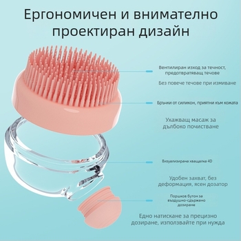 Четка за къпане на кучета за грижа за козината – почистване и масаж, Материал: Друг