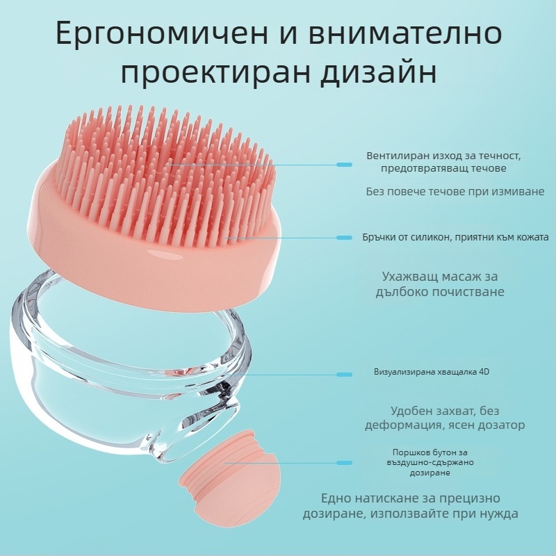 Четка за къпане на кучета за грижа за козината – почистване и масаж, Материал: Друг