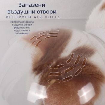Котешки защитен шлем за глава, дишащ, против облизыване, против ухапване, за къпане и подрязване на нокти