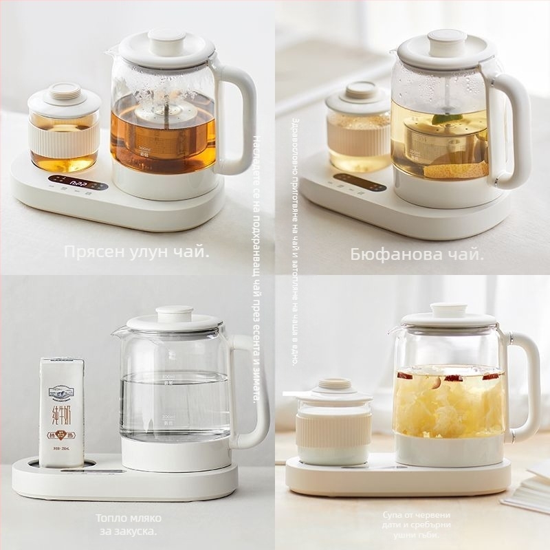 Здравословен мини чайник Olk-tk01, стъклен корпус, капацитет до 1 л, мощност 500–1000 W, 220 V