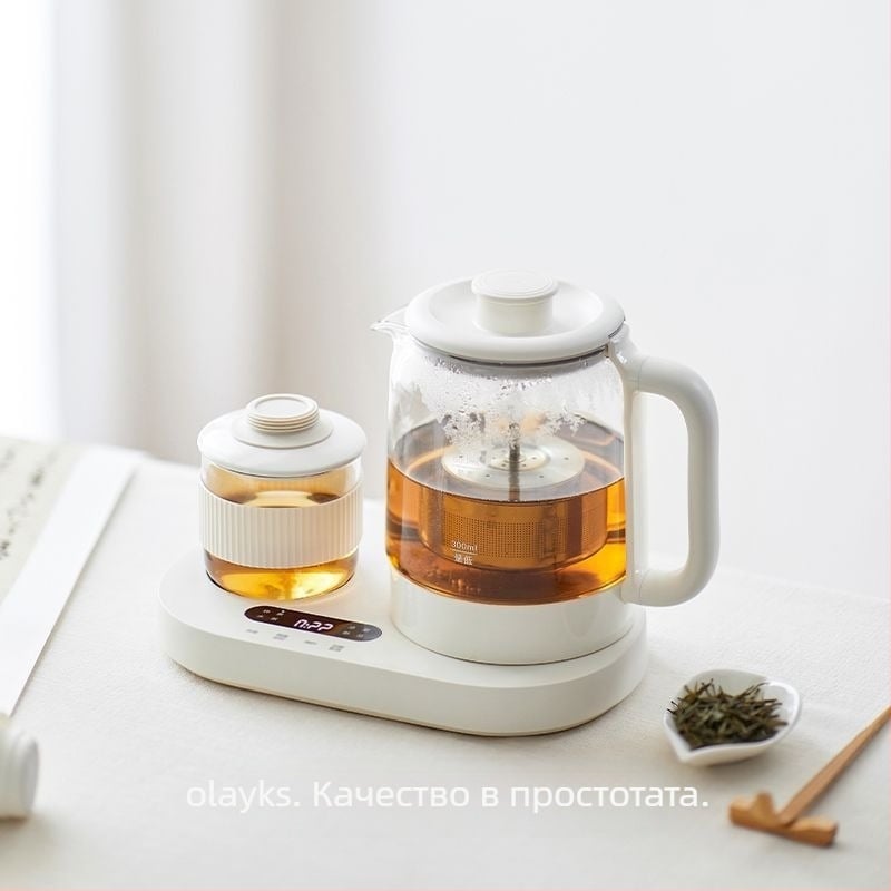 Здравословен мини чайник Olk-tk01, стъклен корпус, капацитет до 1 л, мощност 500–1000 W, 220 V