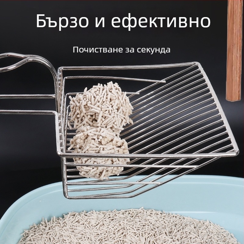 Метално лопатче за котешки пясък, антикорозионно, висящ дизайн, марка Pet Baihui, 0,16 кг