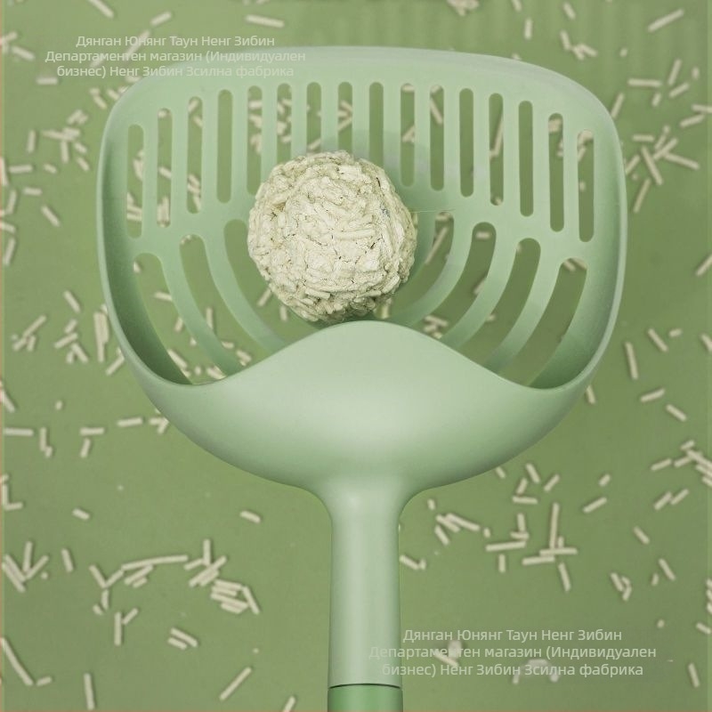 Лопатка за котешка тоалетна с дълга дръжка — пластмасова, частна марка