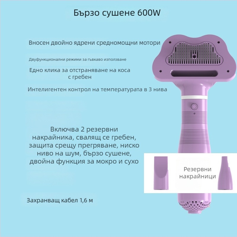 Сушилня за коса за домашни любимци и инструмент за подстригване, Boom тип, 2000W+, защита от прегряване, универсална съвместимост