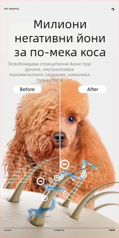 Уред за грижа за козината на домашни любимци – всичко-в-едно сушач и подстригване за котки и кучета, модел Ono H1, под 1000W, AC мотор, спирална нагревателна жица, 220V