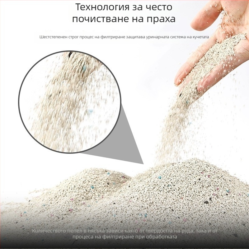 Guozhou mu Универсален котешки и кучешки пясък за тоалетна – ниска прашност, контрол на миризмата, формула за слепване