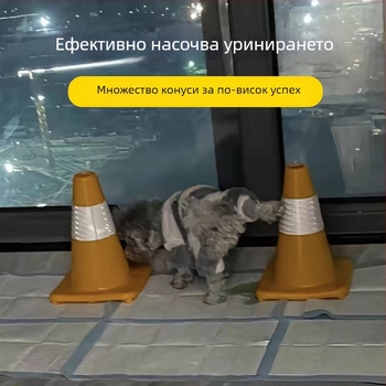 Устройство за трениране на уриниране при кучета с фиксирана тоалетна и насочваща колона — материал: коприна; марка: Other; внос: Не