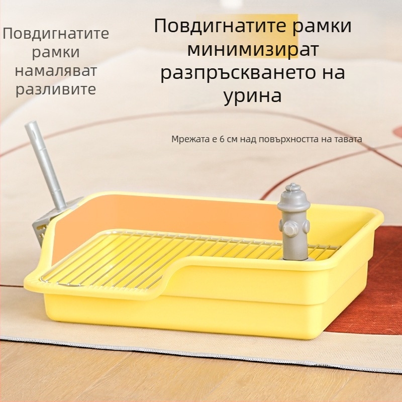 Дог тоалетна с фиксирана позиция, висок панел, от PP + неръждаема стомана, не се сгъва, за домашна употреба