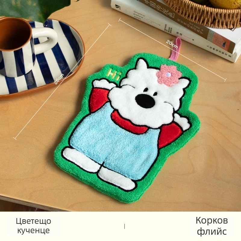 Forest Party ръчна кърпа за ръце, сладка и висяща, попивателна и бързосъхнеща за дома, детска кърпа за ръце - Материал: Coral fleece; Персонализация: Да; Тегло: 200 g+; Бранд: Banda; Нитки: 150D