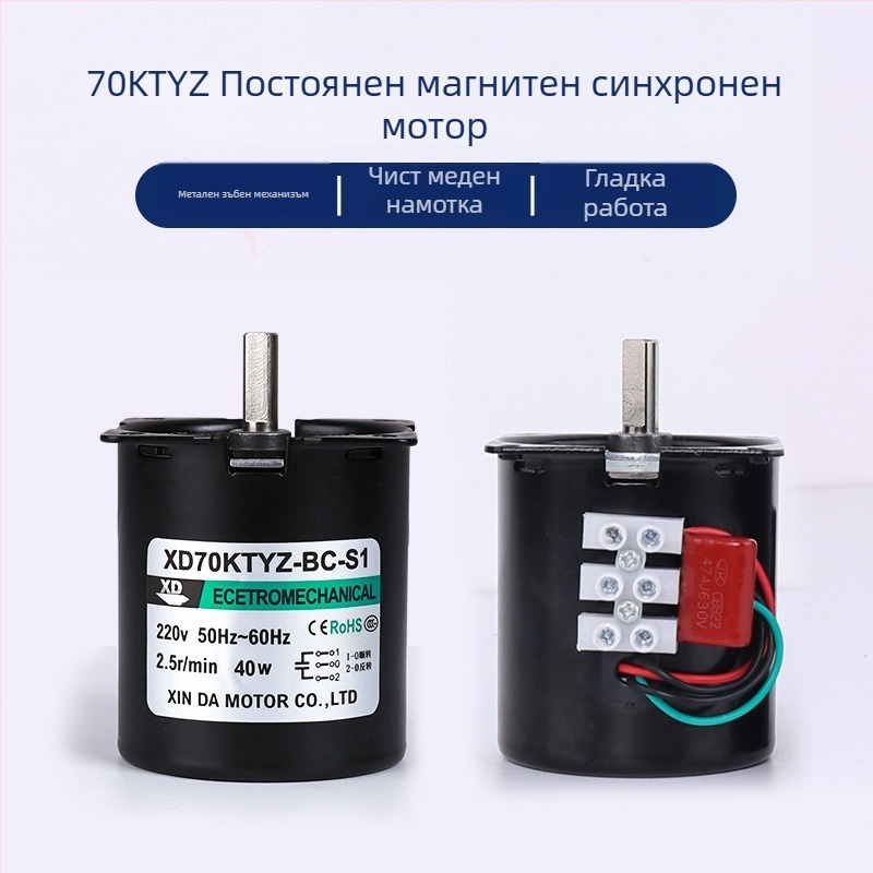 Безчетков миниатюрен мотор с редуктор, 40W, 220V, CE