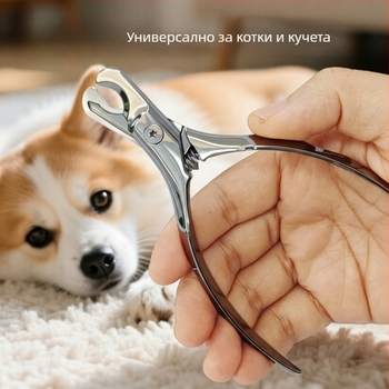 Клипери за нокти за домашни любимци и пила за нокти, неръждаема стомана, за котки и кучета