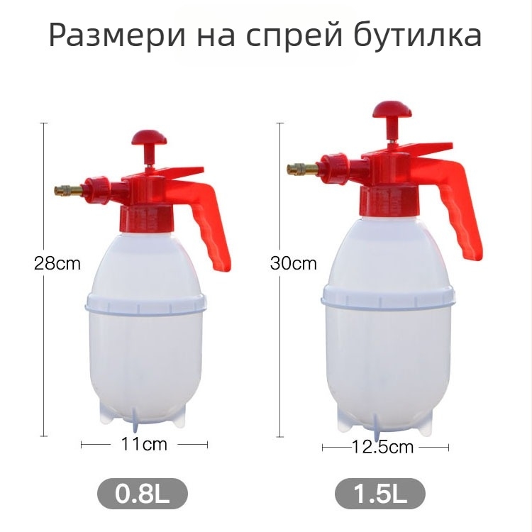 Пластмасова лейка за поливане и пръскачка, капацитет 1.5 л, ръчна пръскачка за градина