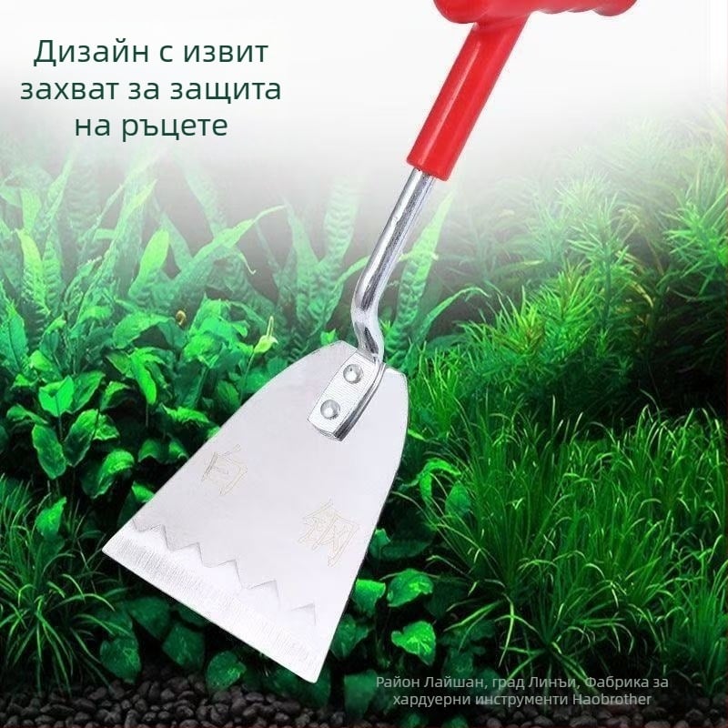 Лопата от неръждаема стомана за открито: копане на диви зеленчуци, див чесън, грижа за цветя и плевели