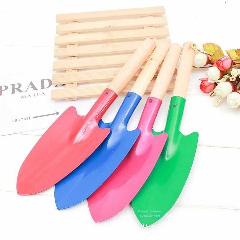 Градинарски инструмент с дървена дръжка – Малък цветен гребло и железна копачка, градински инструмент от Xuzhuan за засаждане и разрохване на почвата