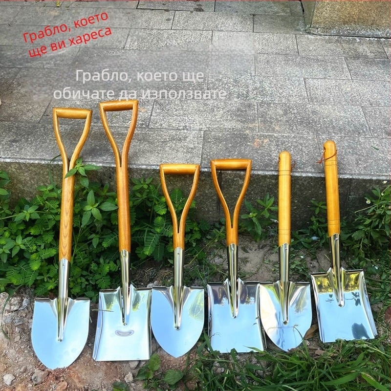 GRANPA BD-SS506 градинарска лопата - дървена дръжка, глава от неръждаема стомана