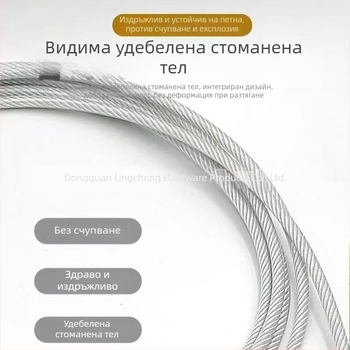 Каишка за кучета с гумено покритие и удължено стоманено въже — устойчива на ухапвания за големи породи