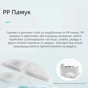 P9 филтър за интелигентен диспенсър за вода за домашни любимци