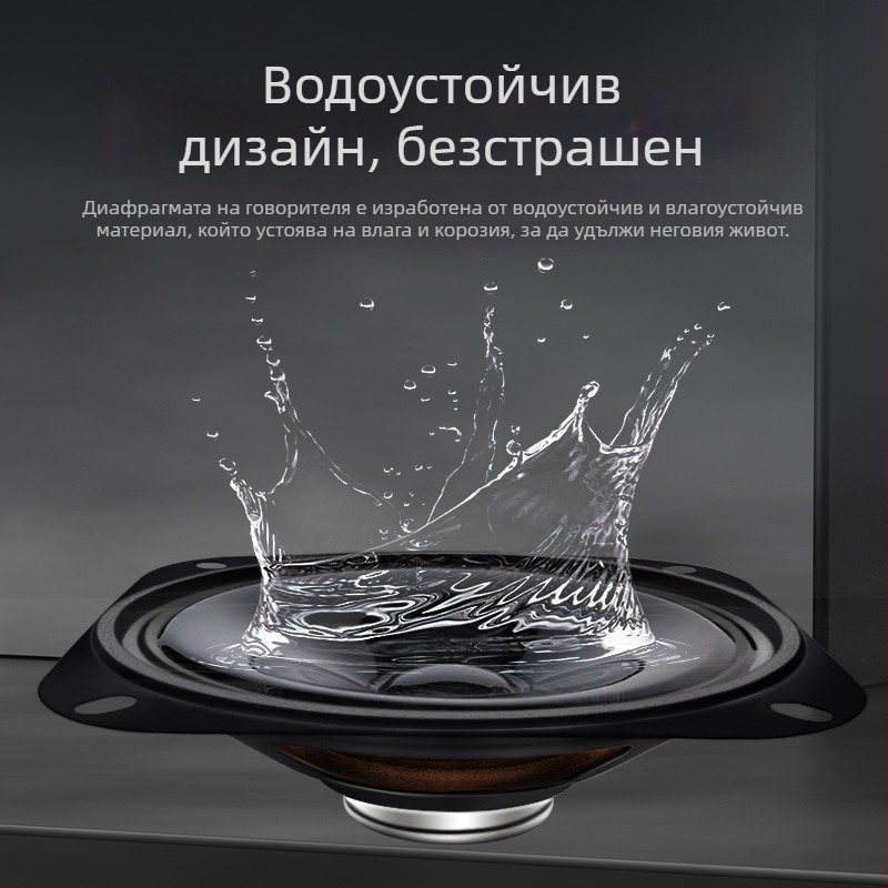 ERQU коаксиален композитен говорител, диафрагма от нематериален материал, външна магнитна система, насочване NS, честотен диапазон 96 Hz–11 kHz