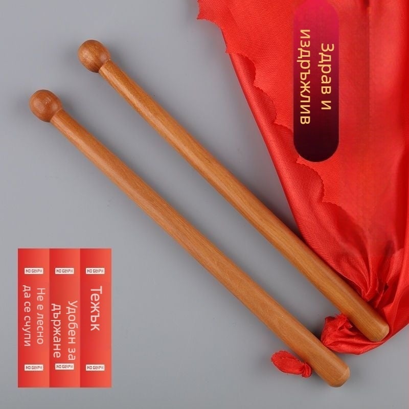 Пръчки за талиев барабан, двойка – дърво jujube (jujube wood), модел 2, сребърно покритие, златно покритие