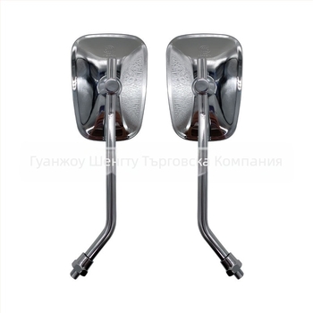 Мотоциклетно задно огледало, квадратна форма, универсално, корпус от акрил, с широко зрително поле