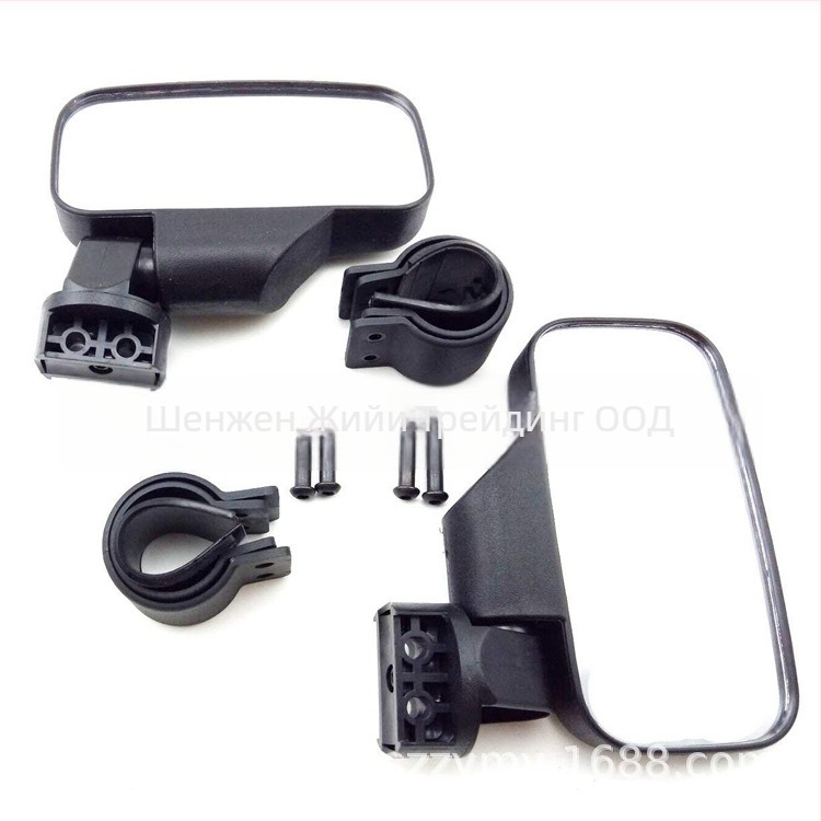 Задно огледало за UTV-8, плоско огледало, стъкло, ABS корпус и ABS капак, съвместимо с UTV, ATV и SUV