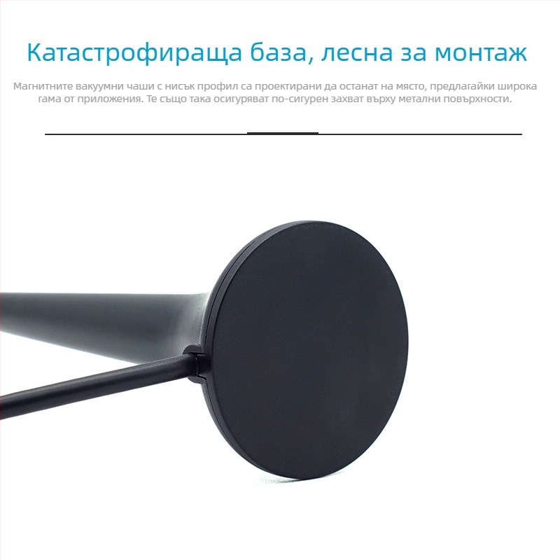 Омнидирекционна антена 2,4 GHz, 3 dBi усилване, импеданс 50 Ω, кабел 3 м, монтаж с вакуумна чашка, за WiFi/WLAN