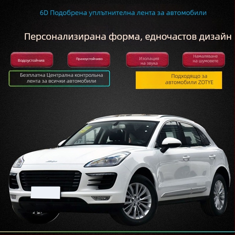 Longshang гумен уплътнител за врата за Zotye SR9 — звукоизолация, защита от прах и водоустойчивост, съвместим с нови и стари модели