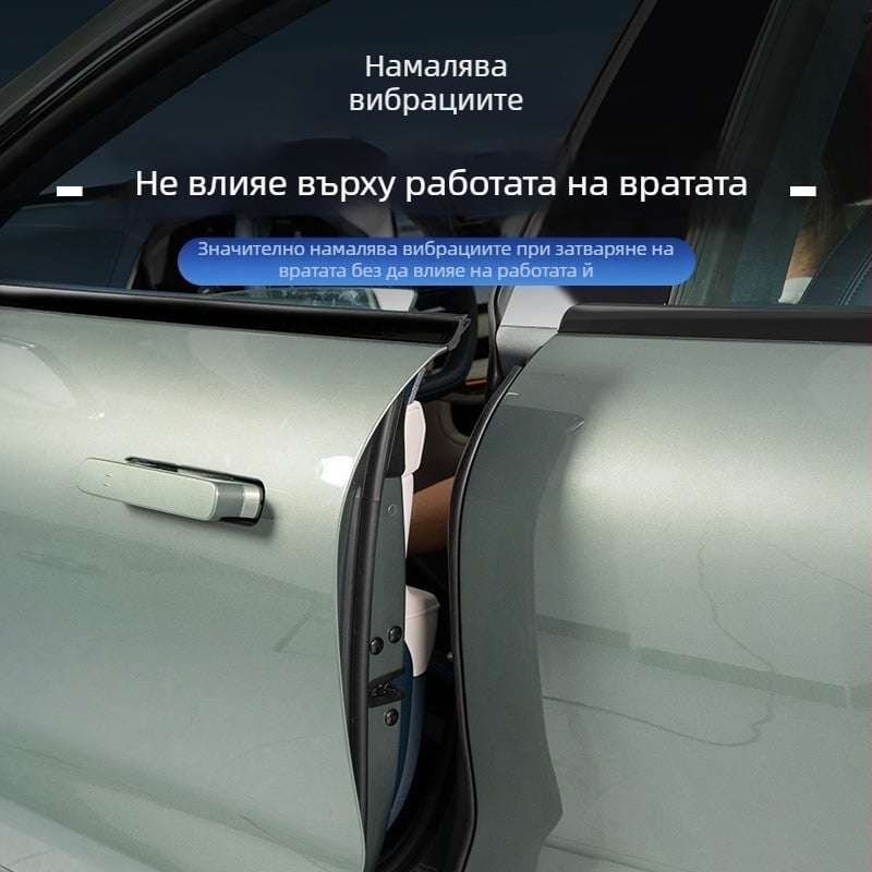 Гумен уплътнител за автомобилни врати — за B-пилон, шумоизолация и ветроустойчивост, модел Polygonum, марка Parker