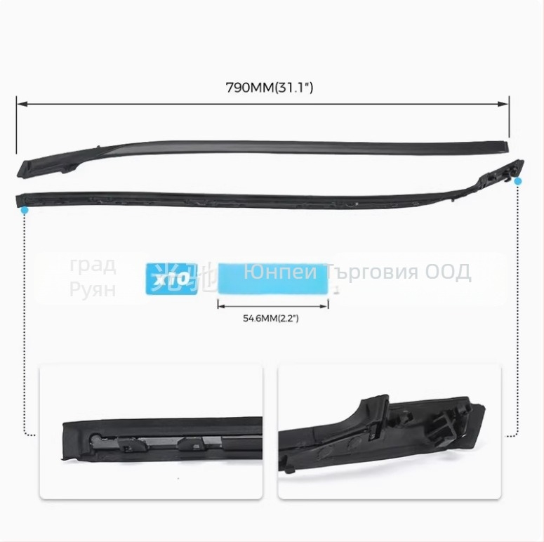 Уплътнителни ленти за врати и прозорци: предни лайсни за предното стъкло (ляво и дясно) за Lexus IS250/IS300, гума, модел 51767419385/51767419386