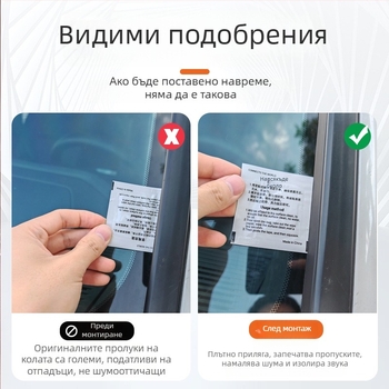 Резинова уплътнителна лента за A-пилон Toyota Prado LC250 за звукоизолация на предното стъкло