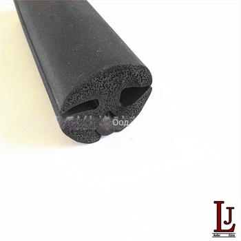 Уплътнителна лента — EPDM гума, уплътнение срещу прах, работна температура 120°C, работно налягане 5, приложения: автомобили, контейнери, хладилници, електроуреди, врати и прозорци