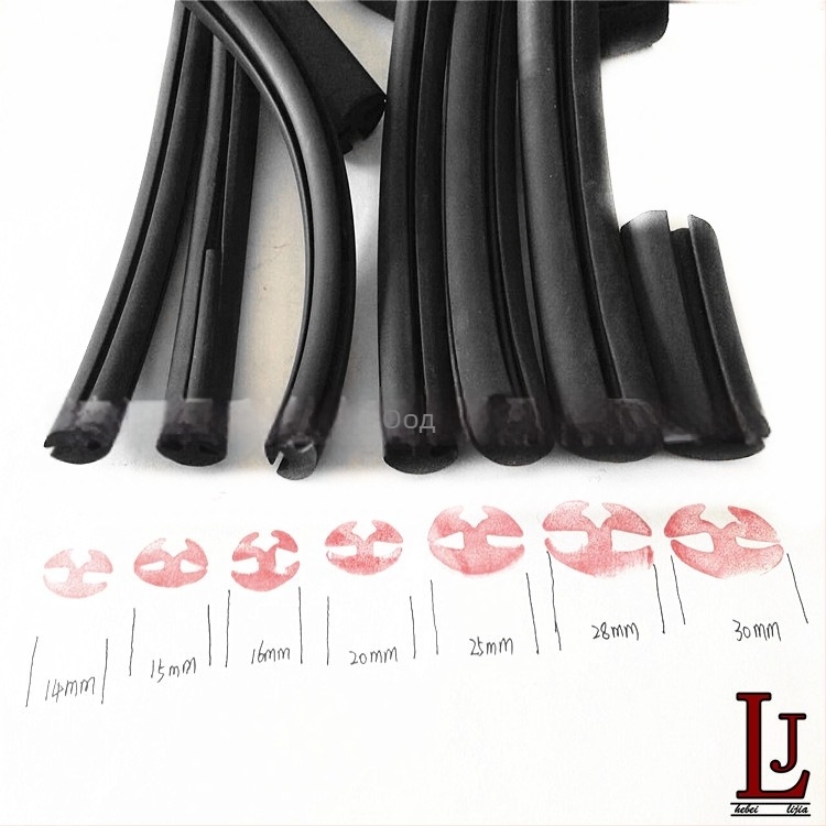 Уплътнителна лента — EPDM гума, уплътнение срещу прах, работна температура 120°C, работно налягане 5, приложения: автомобили, контейнери, хладилници, електроуреди, врати и прозорци