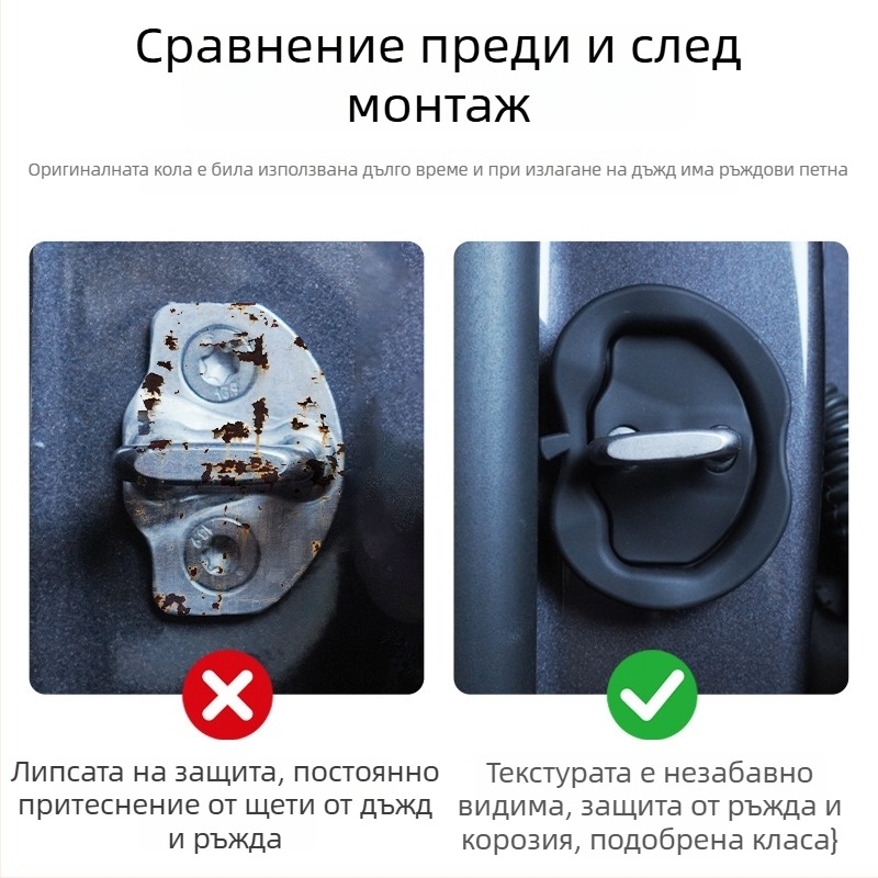 Силиконова подложка за заключалка на врата за Tesla Model 3/Y – антиколизия, безшумна амортизираща подложка – Xt008, комплект за 4 врати