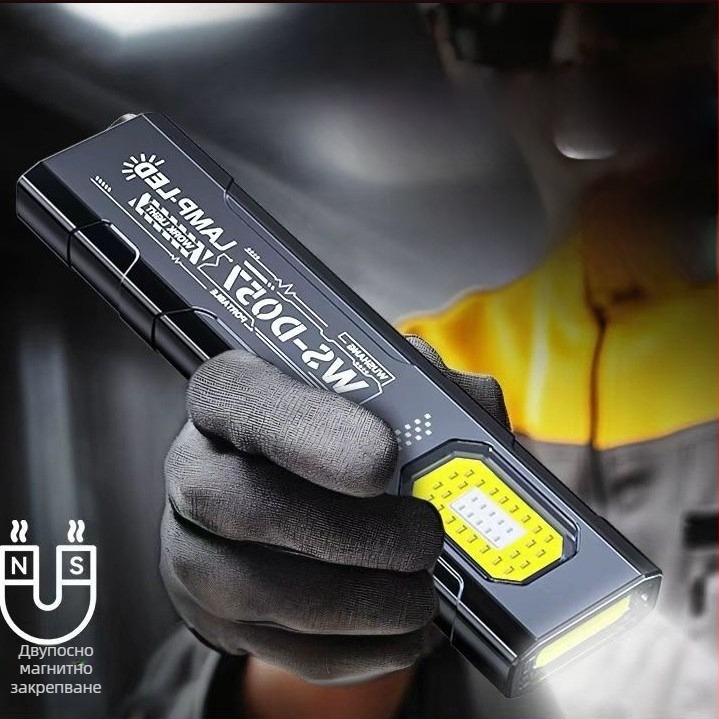 LED работна лампа – компактна преносима за открито, <36W, пластмасов корпус, LED източник на светлина