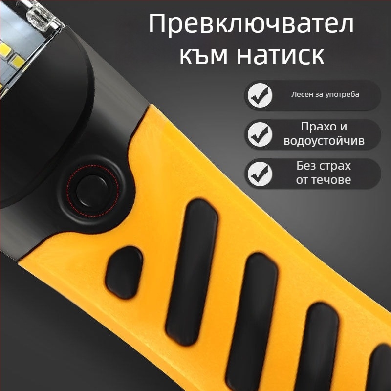 Ръчна зарядна работна лампа за ремонт на автомобили с кабел – LED, 100W, 5000 лм, IP65, 3.7V